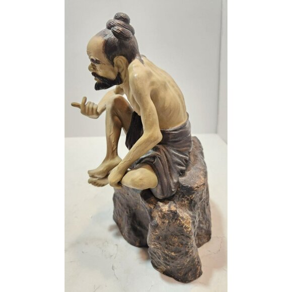 Vtg Rare Chinese Shiwan Xiangqi Mud Man Ceramic Figurine Sage Jigong Detailed - Picture 5 of 16